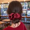 Goma de Pelo Extra Grande para Mujer, Nuevo Modelo Otoño/Invierno 2025, Flor de Pelo Roja Grande de Año Nuevo, Accesorio de Pelo de Alta Gama, Cuerda para el Pelo, Adorno para el Pelo