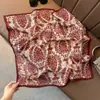 Lenço de Seda com Padrão Paisley para Viagem Lenço Quadrado Color Block Lenço Quadrado Pequeno Retro Artístico Cachecol Protetor de Pescoço Decorativo Gola Respirável Fluxo