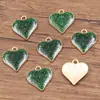 Polvo de Cebolleta DIY Joyería de Aleación Accesorios Pequeños Dorado KC Esmalte Goteo de Aceite Encanto Corazón de Amor Estrella de Cinco Puntas Luna Colgante con Brillo