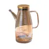 Botella de Aceite de Vidrio Resistente al Calor al por Mayor con Boquilla, Recipiente de Aceite a Prueba de Fugas para Cocina, Botella de Condimento para Control de Aceite, Botella de Aceite de Salsa de Soja y Vinagre Nuevo Estilo