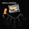 Cerradura para Peces en Bolsa de 5 Hebillas Acero Inoxidable Señuelo Cerradura para Peces Cerradura Enhebrador de Hilo de Pescar Cerradura de Hebilla para Peces Vivos Dispositivo para Peces Cuerda de Nylon Cerradura para Peces