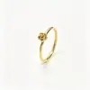 Anillo de Acero de Titanio con Rosa Tridimensional de Gama Alta, Anillo Ultradelgado de Acero Inoxidable, Aretes de Flor, Directo del Fabricante
