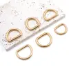 Hebilla de Anillo Metálico en Forma de D Chapada en Oro para Bolsos, Anillos para Correas de Mascotas, Accesorios de Ropa, Ferretería y Piezas de Equipaje