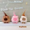Pingente de Pelúcia Squeaky de Capivara da Moda Fofo Estilo Incomum Miniatura de Porquinho-da-Índia Enfeite Pendente