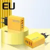 Carregador Duplo PD Duplo USB 120W Aplicável a Celular Apple Huawei Xiaomi Tipo-C Europeu e Americano Cabeça de Carregamento