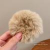 Peluche de piel sintética de conejo banda para el cabello de intestino grueso para mujer niña banda de goma para moño simple que combina con todo cuerda para atar el cabello accesorios para el cabello de coleta otoño e invierno