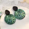Brincos de Pintura a Óleo Coloridos, Suaves e Doces, Brincos de Flor Laranja Mar de Flores, Atmosfera Sonhadora, Brincos de Cor Contrastante para Mulheres