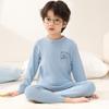 Conjunto de Ropa de Otoño para Niños, Conjunto de Ropa Interior de Algodón Suave para Niños, Pijamas Térmicos Base de Talla Grande para Niños, Camisetas Térmicas de Algodón para Niñas