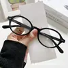 2024 nuevo Armazón pequeño ovalado nerd liso anti-luz azul anteojos Marco de anteojos de miopía retro coreano para mujer