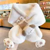 Cachecol Infantil Outono e Inverno Cachecol Espessado à Prova de Vento para Meninos e Meninas 2025 Novo Protetor de Pescoço Quente com Forro de Fleece para Bebê