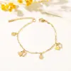Nuevo Pulsera de Flor de Lirio del Valle de Doble Capa, Exquisita y Versátil, Pulsera de Acero de Titanio de Alta Gama, Joyería de Diseño de Nicho de Lujo Ligero