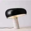 Lámpara de mesa para dormitorio, diseño nórdico simple y moderno, lámpara de noche decorativa de mármol de alta gama para hotel y casa de huéspedes