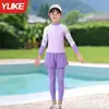 Traje de Baño para Niñas, Traje de Baño de Dos Piezas con Protección Solar, Nuevo Modelo 2025, Manga Larga y Pantalón Largo, para Niñas y Niños Mayores, Traje de Baño para Aguas Termales