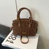 2025 Nova Moda Tendência Clássica Bolsa de Ombro Retro Grande Capacidade Multifuncional Bolsa Feminina Estampa de Leopardo Manual Bolsa Transversal