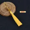 Pingente de Nó Chinês com Borla de Miçangas de 7cm Acessórios de Corda para Alça Pingente para Carro DIY Pingente de Borla para Pen Drive Marcador de Página
