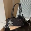 Bolsa Feminina Estilo Coreano com Laço 2026 Primavera Tendência Nova Bolsa de Ombro Único Sob o Braço Estilo ins Moda Bolso Pequeno de Mão com Bolinhas