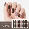 Adesivos para Manicure em Gel Sem Luz de 14 Dedos Popular na Temu Transfronteiriça Adesivos de Unha à Prova d'Água de Longa Duração