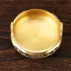 Quemador de Incienso de Latón para Uso Doméstico, Quemador de Sándalo de Tres Patas y Doble Asa, Portainciensos Zen de Loto