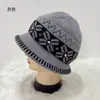 Sombreros de Otoño e Invierno para Personas de Mediana Edad y Mayores, Forrados de Polar y Engrosados para Abrigo, Sombrero de Pescador para Madres, Sombrero de Lana Tejido de Moda y Versátil para Mujeres
