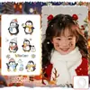Pegatinas de Tatuajes de Navidad con Brillo Transfronterizos Pintura Facial Navideña Soñadora Pegatinas de Alta Gama Lavables No Tóxicas Alta Gama