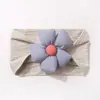 Nova Faixa de Cabeça Jacquard de Cor Pura Europeia e Americana para Bebê, Lenço de Cabeça Infantil Flor de Cinco Pétalas Fofa, Acessórios Finos e Macios para Cabelo de Bebê