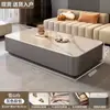 Mesa de Centro de Piedra Sinterizada Mueble de TV sin Montaje con Cajones Mesa de Té de Pie para el Hogar Mesa de Té para Apartamento Pequeño Mesa de Centro de Lujo Ligero para Sala de Estar