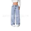 Jeans de Verano 2026 Amazon Aliexpress Más Vendidos para Mujer, Estilo Maduro, Tiro Alto, Pierna Recta, Pantalones Largos Casuales Sueltos, Transfronterizo