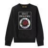 Suéter de Gola Redonda de Manga Longa Forrado com Fleece Engrossado e Forro de Lã Guns N' Roses Gun Flower Band Rock para Homens