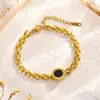 Pulsera de Números Romanos Pulsera de Acero de Titanio para Mujer 2026 Nuevo Producto Transfronterizo Cadena Hecha a Mano Moda Fuente de Comercio Exterior Celebridad de Internet Transfronterizo