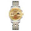 Reloj Multifuncional Elegante para Hombre Orsga con Tres Subesferas, Seis Manecillas, Fase Lunar, Transmisión en Vivo del Fabricante, Reloj de Pulsera de Cuarzo de Moda Transfronterizo