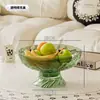 Plato de Fruta Alto de Lujo Ligero con Drenaje para Hogar Sala de Estar Plato de Fruta de Aspecto Elegante con Tapa Bandeja para Snacks Dulces Venta al por Mayor