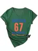 Sobreviveu 67 mano estação europeia ebay amazon moda personalidade divertido feminino gola V manga curta camiseta