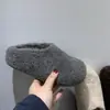 Pantuflas peludas para mujer, para usar en exteriores, pantuflas de algodón de punta cerrada, estilo nuevo tipo Birkenstock, forradas de felpa, 2026, con plataforma para aumentar altura, suela gruesa, slip-on, para otoño e invierno