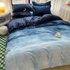 Suministro Directo de Fábrica de Juego de Cuatro Piezas Nuevo Sencillo de Algodón Cepillado Estampado de Aloe Vera para Ropa de Cama de Verano Delgada y Fundas de Edredón al por Mayor