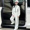 Conjunto deportivo para niñas, nuevo estilo de otoño, conjunto elegante blanco de dos piezas, chaqueta para niñas mayores, ropa infantil casual