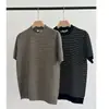 Camiseta Pesada Solta de Alta Qualidade Tendência para Homens, Verão Masculina Gola Redonda Manga Curta Nova Roupa Masculina Top Levemente Maduro