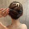 Artefacto perezoso para moño alto con cabeza de bola, horquilla estilo coreano para mujer, accesorios elegantes para el cabello de Corea del Sur, nuevo estilo 2022, peine al por mayor
