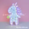 Lámpara Decorativa de Madera para Habitación Infantil Lámpara de Mesa Unicornio Luz de Noche de Madera