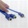 Amplificador de audio para coche línea de entrada de subwoofer cable de audio de cobre puro uno a dos cable de audio uno a dos cabeza de loto línea de audio RCA uno a dos