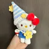 Muñeca de Verdura Tejida a Crochet Hecha a Mano de Peluche Original Oso Autocrítico con Gorro Vestido Hecho a Mano DIY Accesorios Suaves y Lindos