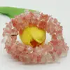 Pulsera de Piedra Cruda de Grava de Ágata Cristalina Desmagnetizada con Cuentas de Piedra Asimétrica Perforada Accesorios de Joyería DIY 5-8mm