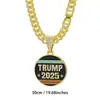 Collar Cubano de Hip-Hop Europeo y Americano, Collar para Hombre con Colgante de Aleación Pu2025 con Diamantes Completos, Vendedor Popular Transfronterizo de Amazon