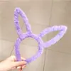 Venta caliente versión coreana diadema de orejas de conejo de peluche de 13 cm accesorios para el cabello tocado código QR de negocio de WeChat para promocionar el puesto pequeños regalos