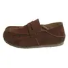 Sapatos Birkenstock femininos com plataforma oculta 2026 Outono novo estilo couro fosco slip-on mocassins de sola grossa sapatos de dirigir sapatos casuais simples