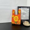 Nova bolsa de tecido voador bolsa de malha feminina saco de balde de lã japonês e coreano estilo All-match Hand-carried Casual Tote Bag Lunch Bag