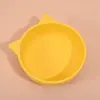 Taza de succión creativa de dibujos animados para suplementos alimenticios de bebé, vajilla de silicona para madre e hijo, cuenco para comida de gatito de grado alimenticio, vajilla de silicona
