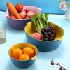 Lavabo de plástico de doble capa para verduras, cesta de drenaje multifuncional para sala de estar, artefacto de cocina, cesta para lavar frutas y verduras.