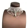 Collar de Encaje Blanco con Perlas de Imitación Estilo Francés para Mujer, Nuevo Modelo Popular, Cadena para Clavícula de Lujo Ligero de Nicho Alta Gama
