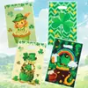 St Cãozinho Irlandês Fofo Transfronteiriço. Bolsa Tote Patrick Trevo de Quatro Folhas Sacola para Embalagem de Presente de Shopping Pequena Bolsa de Presente