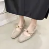 Zapatos Mary Jane con Lazo de Camelia de Gamuza para Mujer, Novedad Otoño 2026 Estilo Francés Vintage Suave Zapatos de Salón